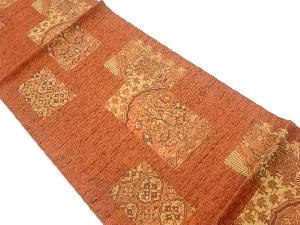 本場筑前博多四角に花葉模様織出し名古屋帯